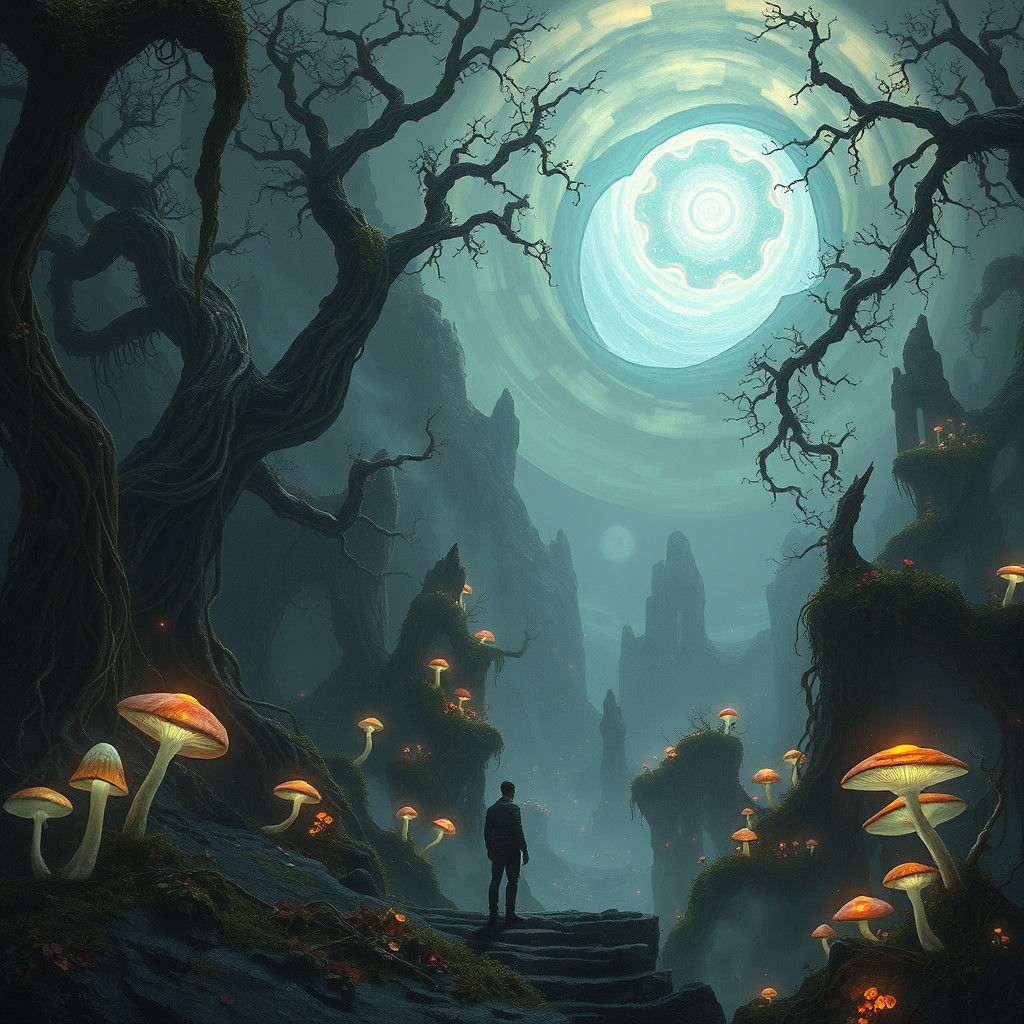 Ethereal Vortex Dominates Ruined Landscape