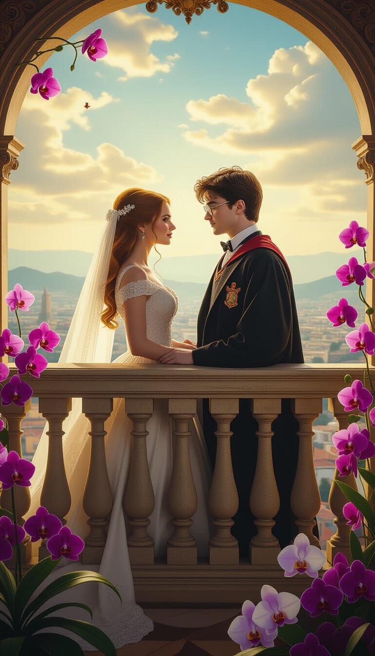 Harry Potter and Ginny Weasley Quinceañera, Surreal Oil Pain...