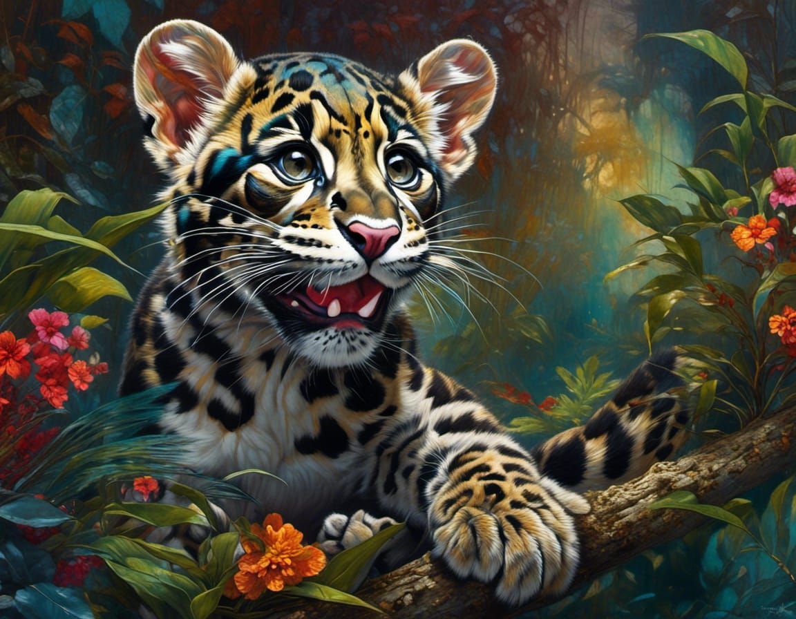 Clouded leopard (Neofelis nebulosa)