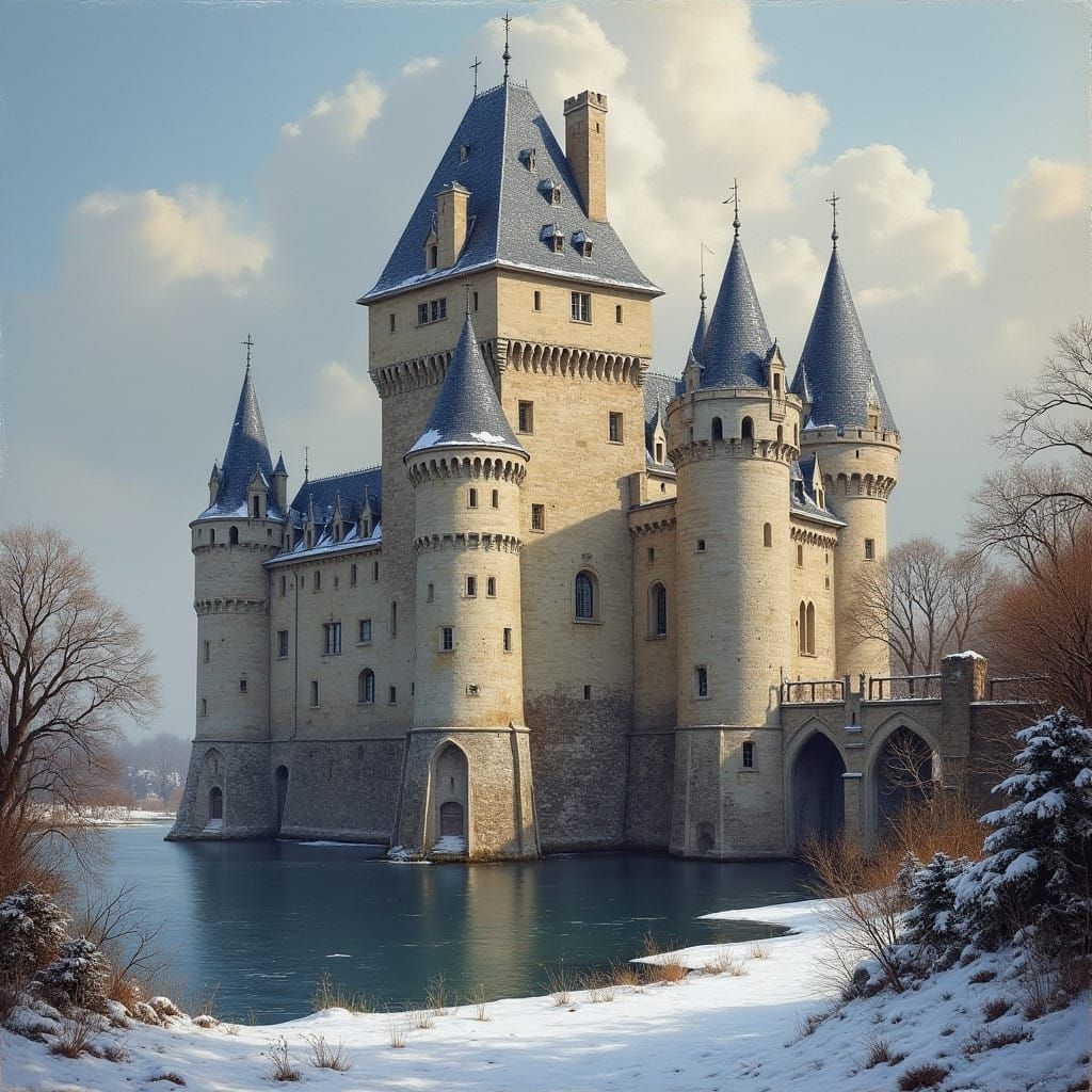 Medieval Castle in French Style