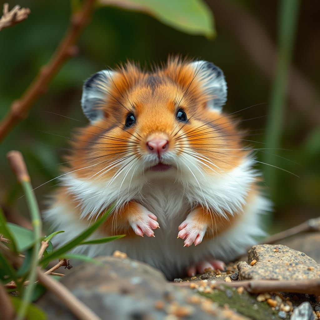 Detailed Hamster Portrait in Naturalistic Style