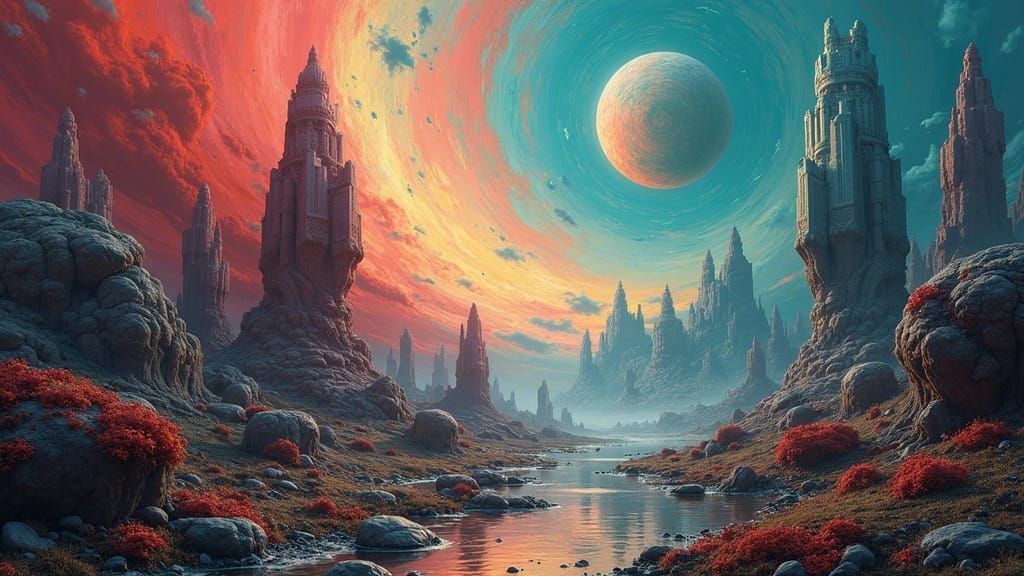 Surreal Dreamscape Inspired by Digital Artists