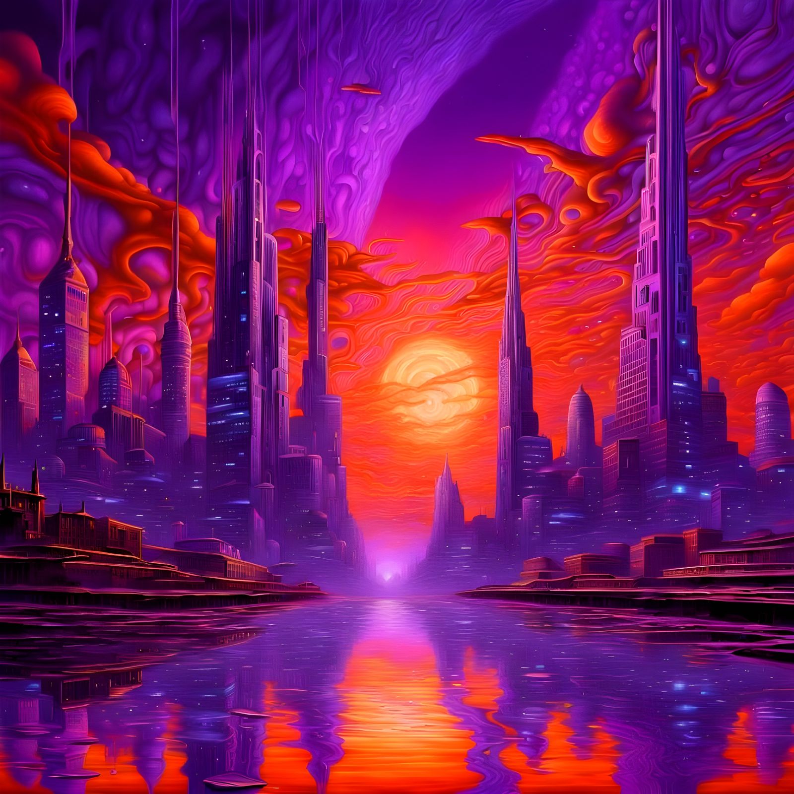 Cosmic Neon Dreamscape