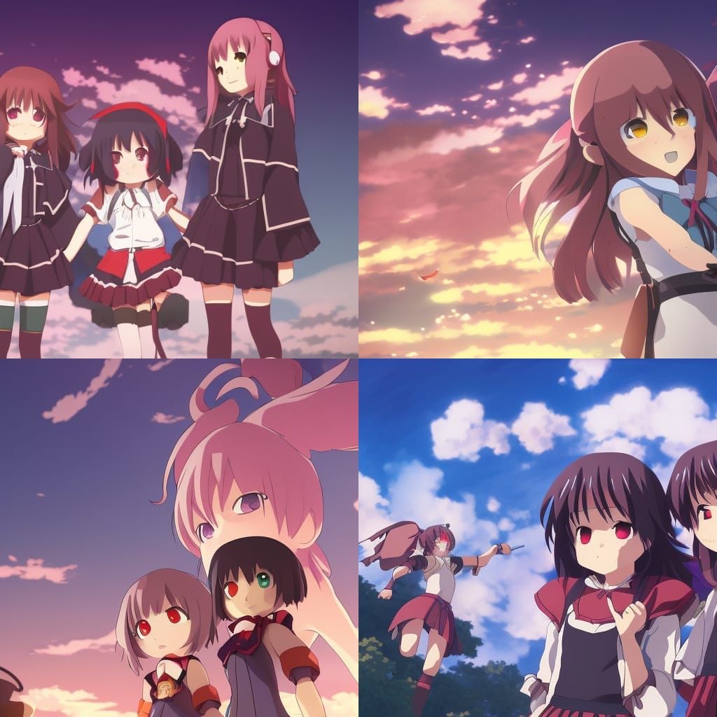 Anime Key Visual Art in Studio Ghibli Style