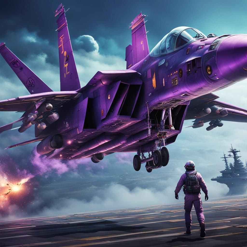 Lizard Pilot in F-14 Fighter: Detailed Digital Art