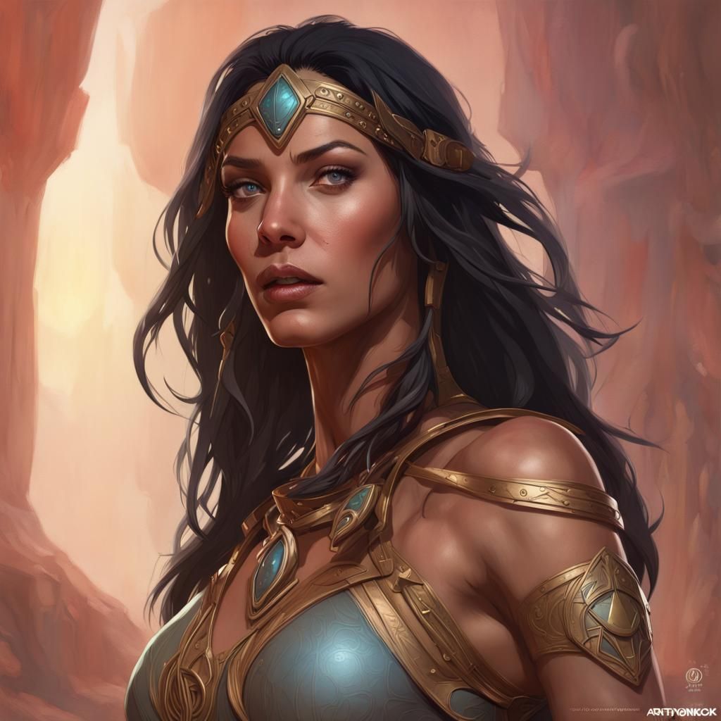 Dejah Thoris: Princess of Mars in Art Nouveau Style