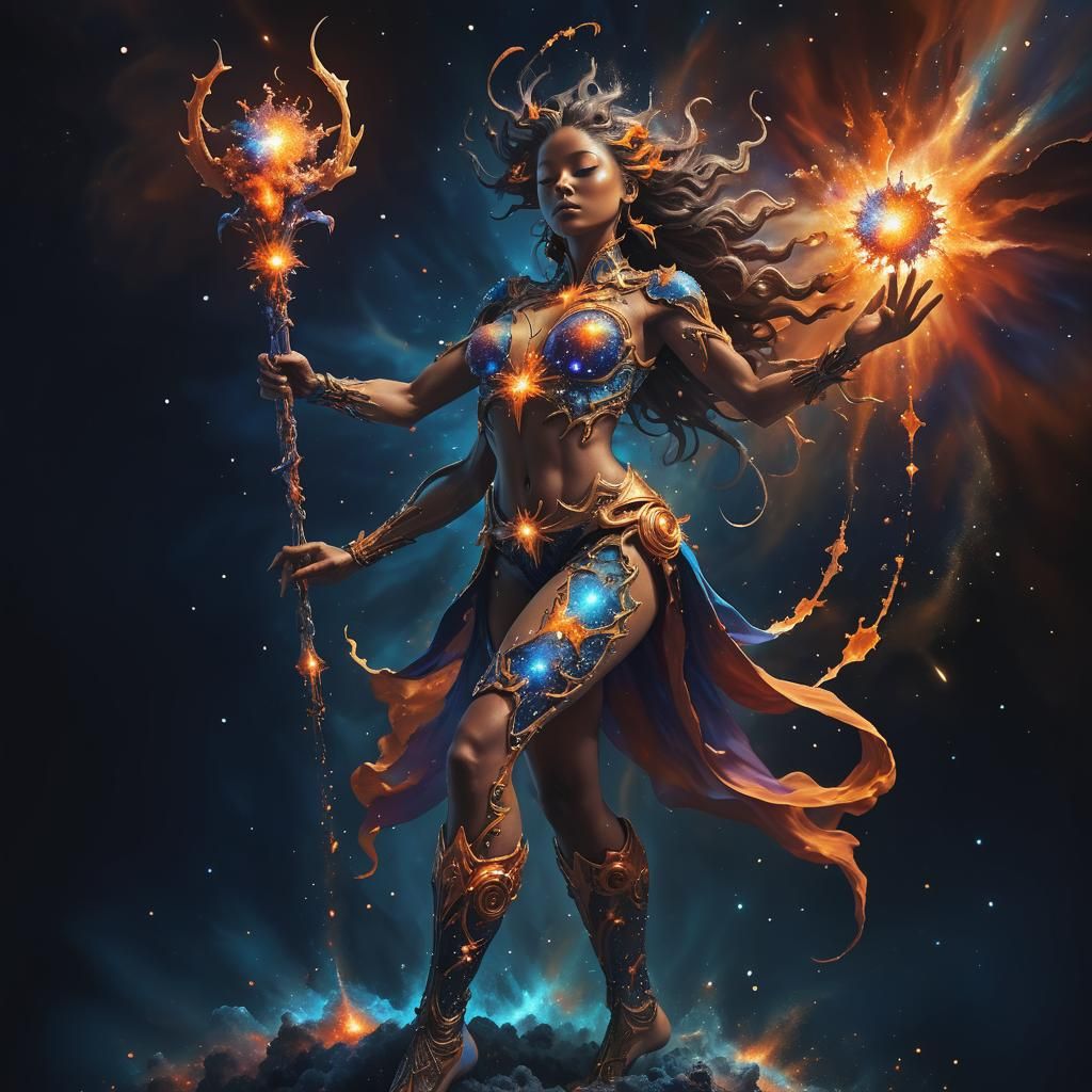 Vibrant Star Cluster Explosion in Plasma Maelstrom