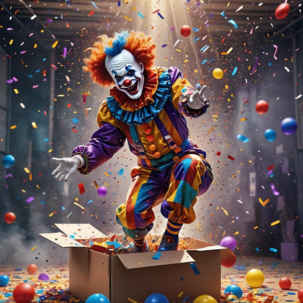 Spring-Loaded Clown Jumps from Box in Unreal Engine 5