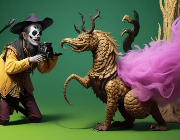 Dark Fantasy Diorama: Reanimated Taxidermied Creature