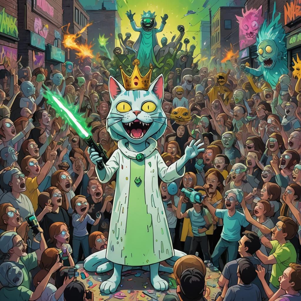 Cat Queen Worshipped in Graffiti Street Art