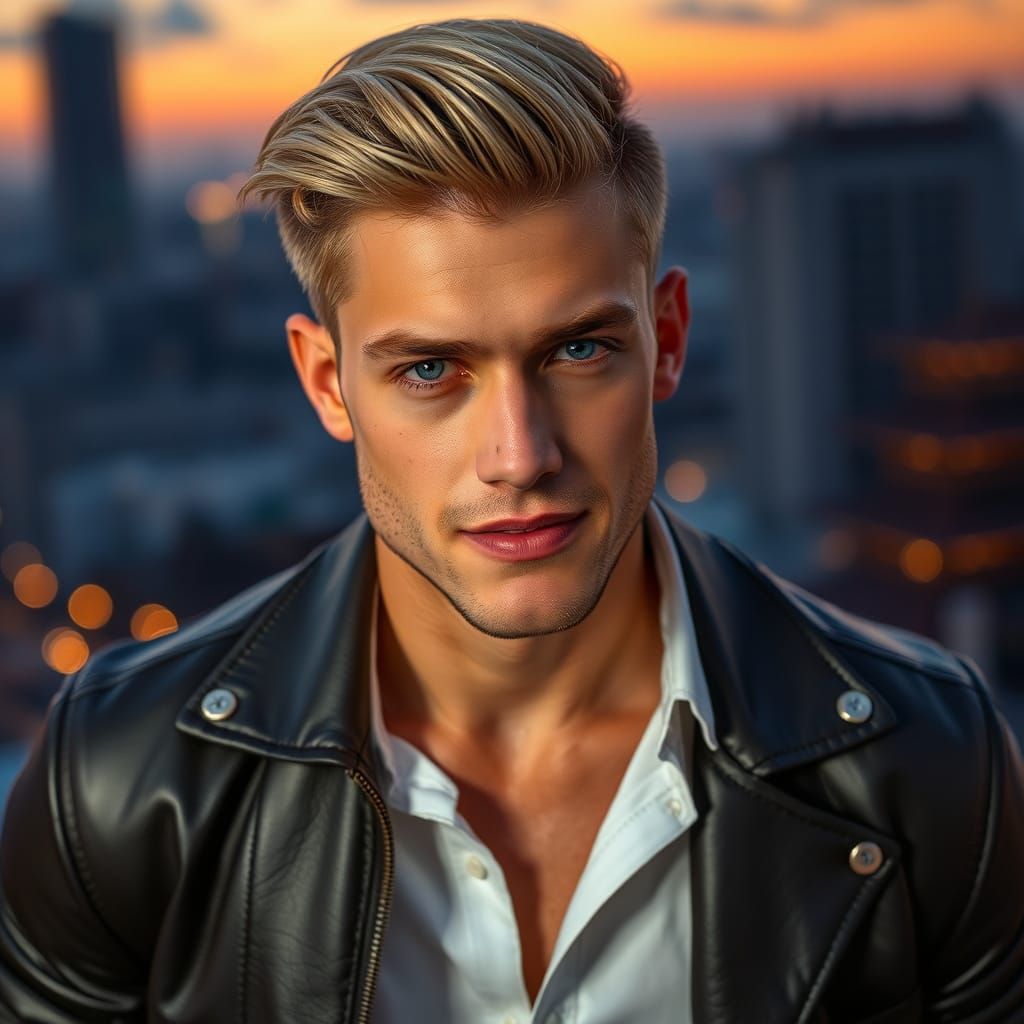 Croatian Model with Beijing City Lights