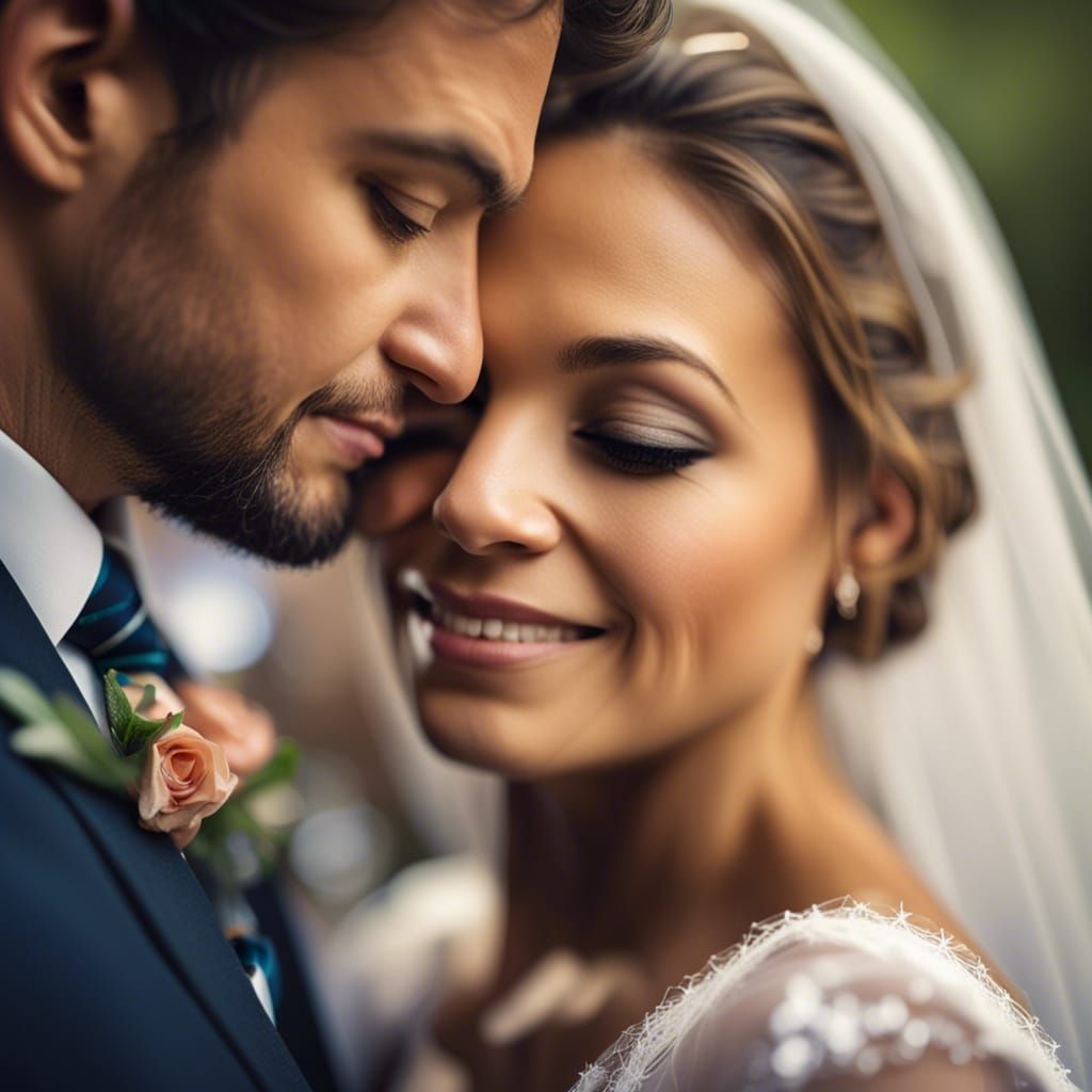 Ultrarealistic Bride and Groom Love Story