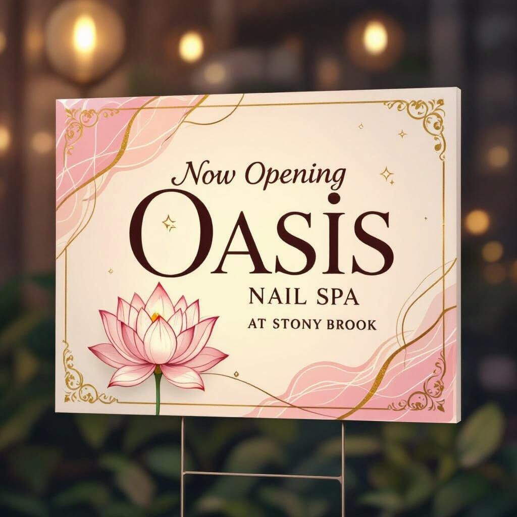 Elegant Nail Spa Yard Sign Design