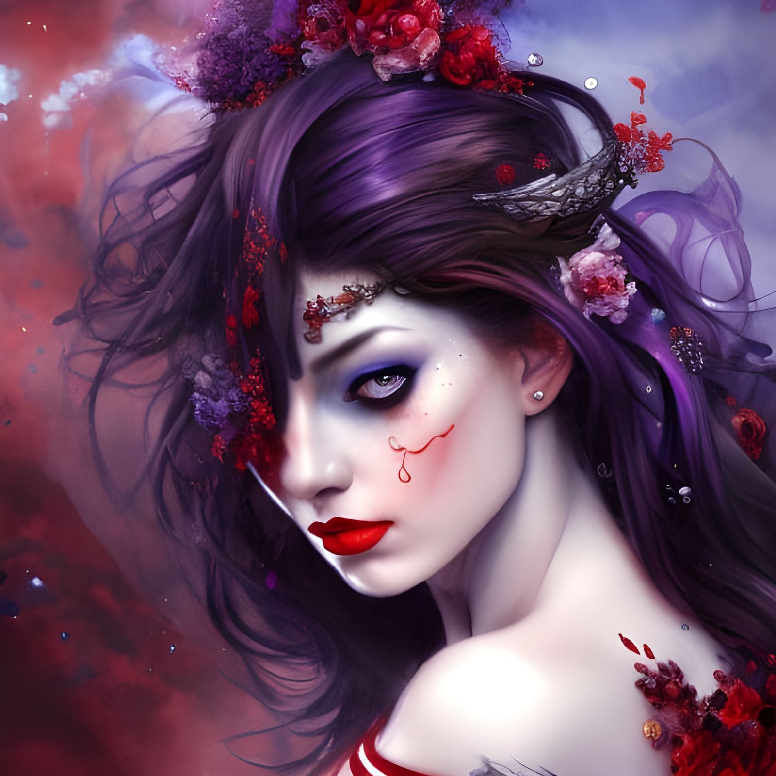 Stunning Watercolor Portrait of a Beautiful Woman