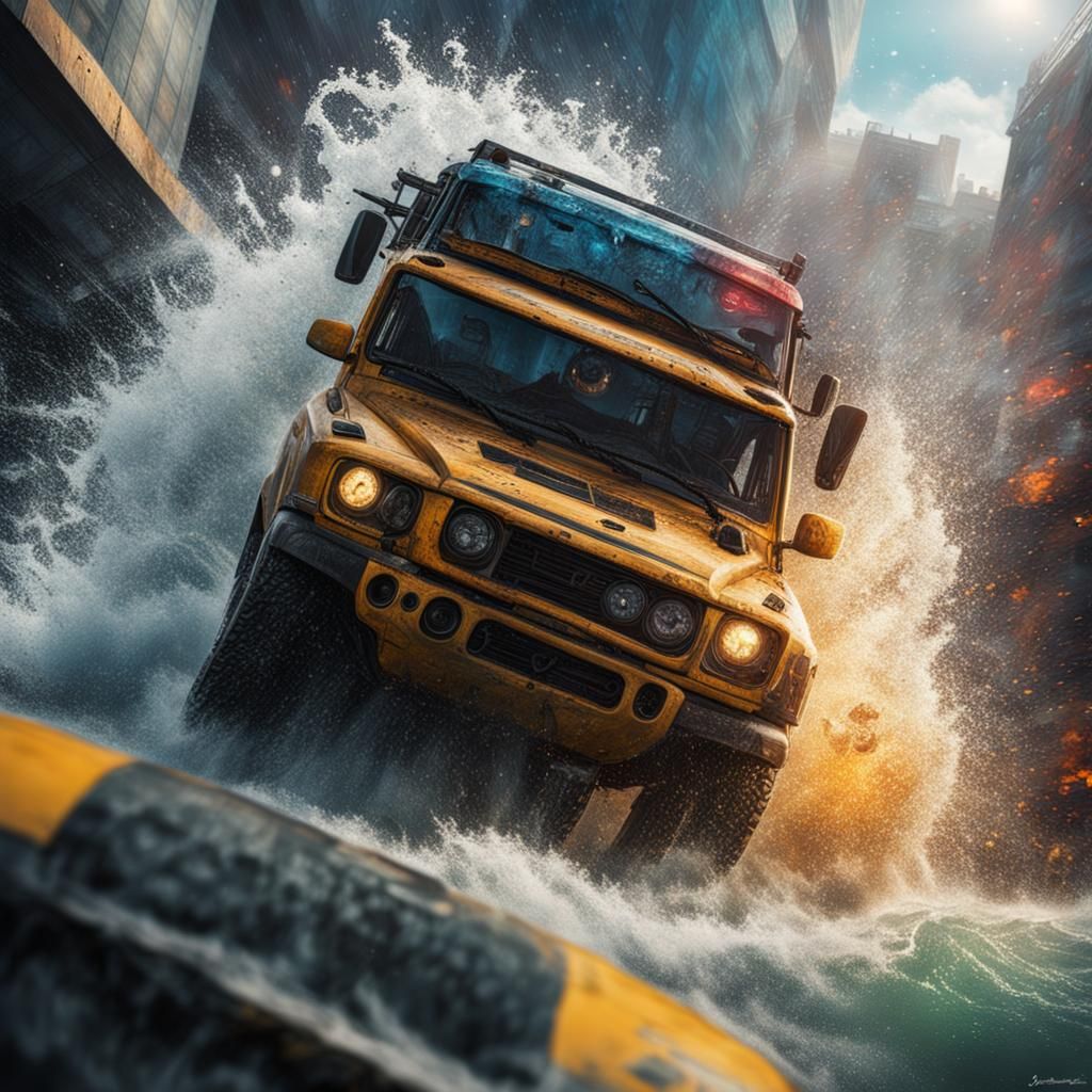 Hyperrealistic Face in Dramatic Splash Art Style