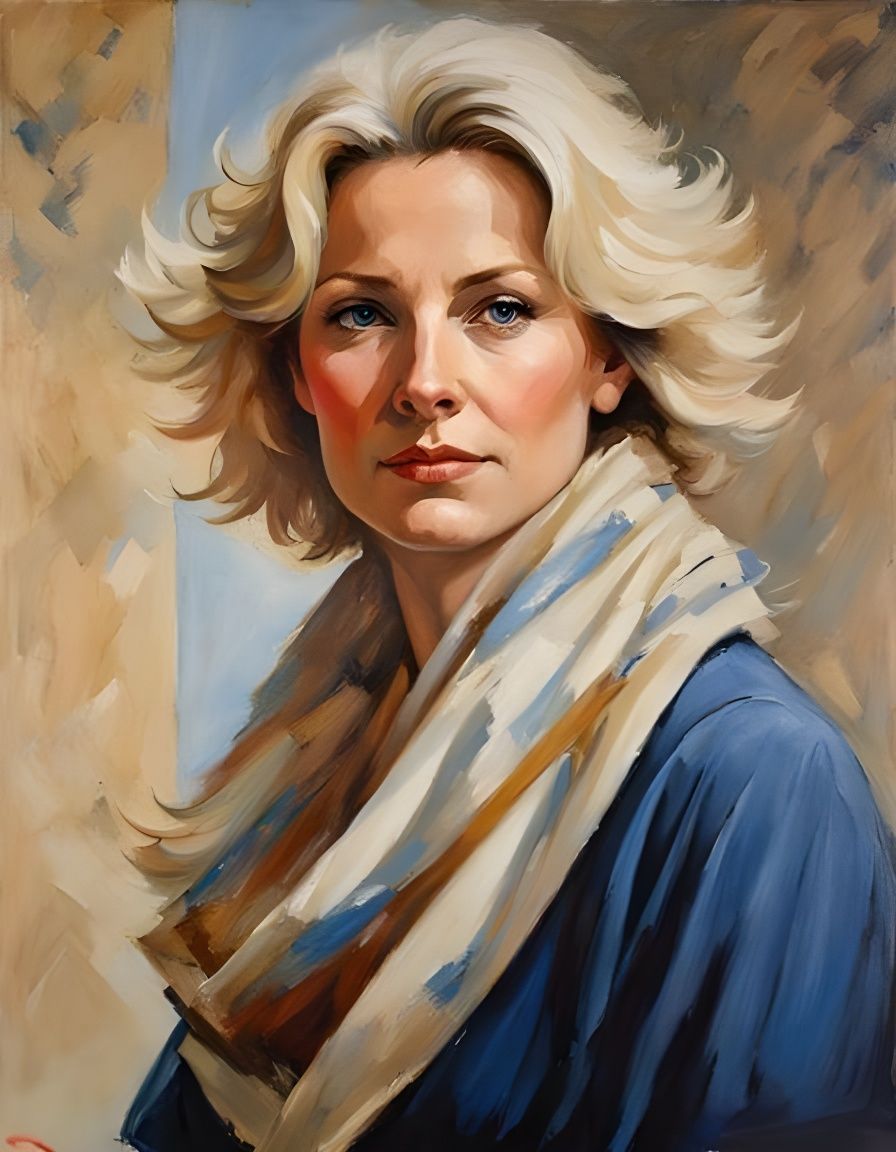 Portrait of a middle age lady, grace and elegance