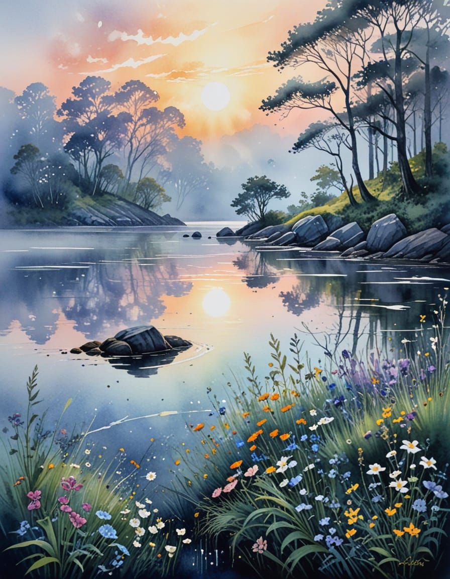 Ethereal Watercolour: Painting of Yesterday