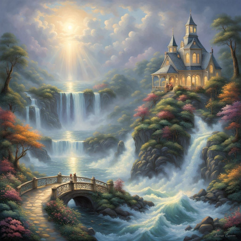 Glowing Sea Shell Portal, Timeless Ships Flow Through Cascad...