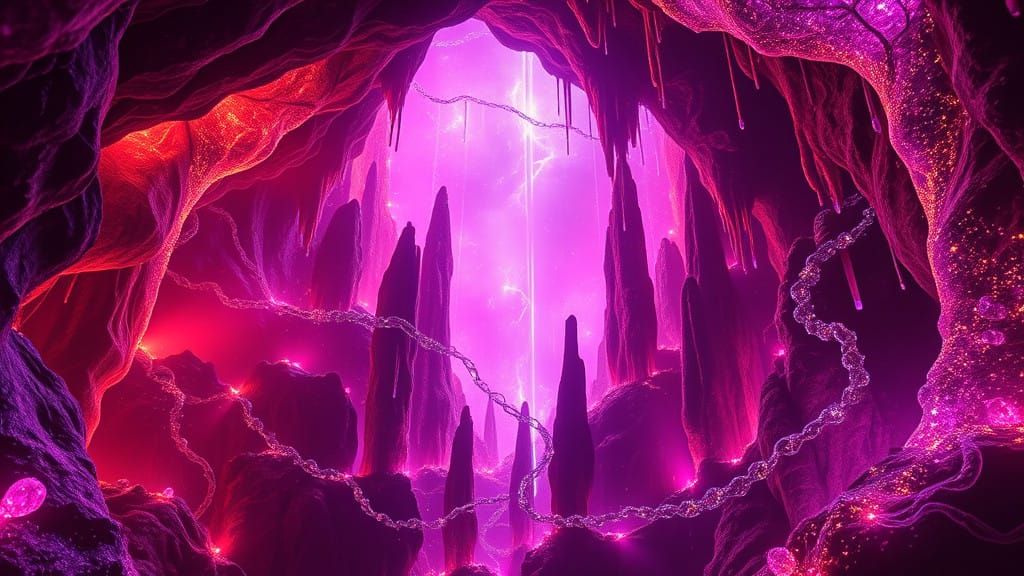 Ethereal Cerebral Odyssey in Radiant, Cyberpunk Hues