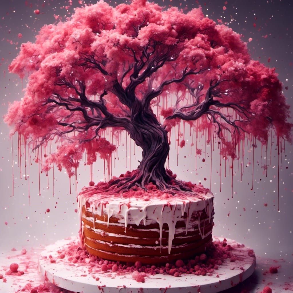 Tree Cake Created with Custom LoRA Model
