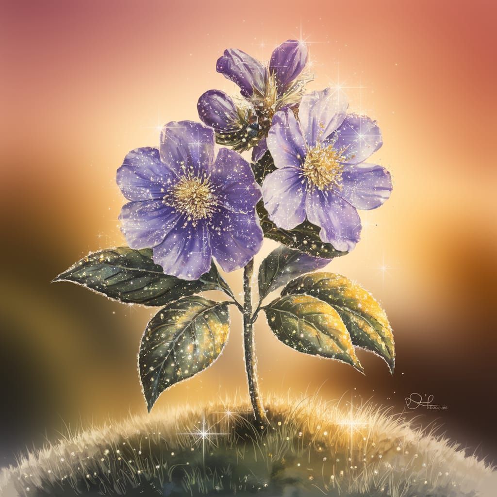 Elegant Watercolor Bee Balm in Vintage Style