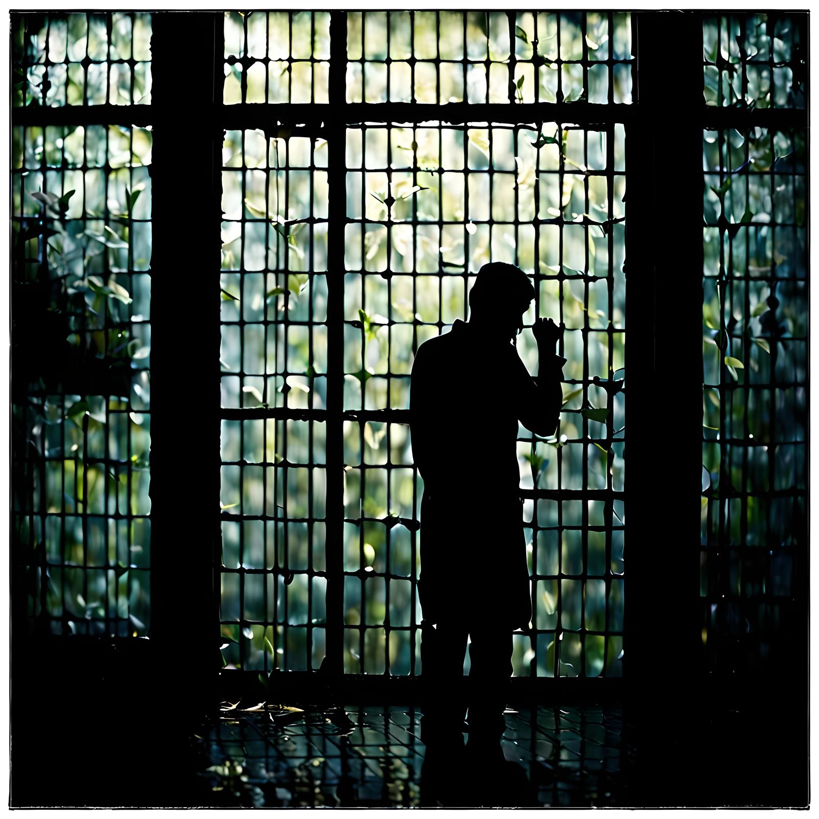 Obscured View Through Dark Glass