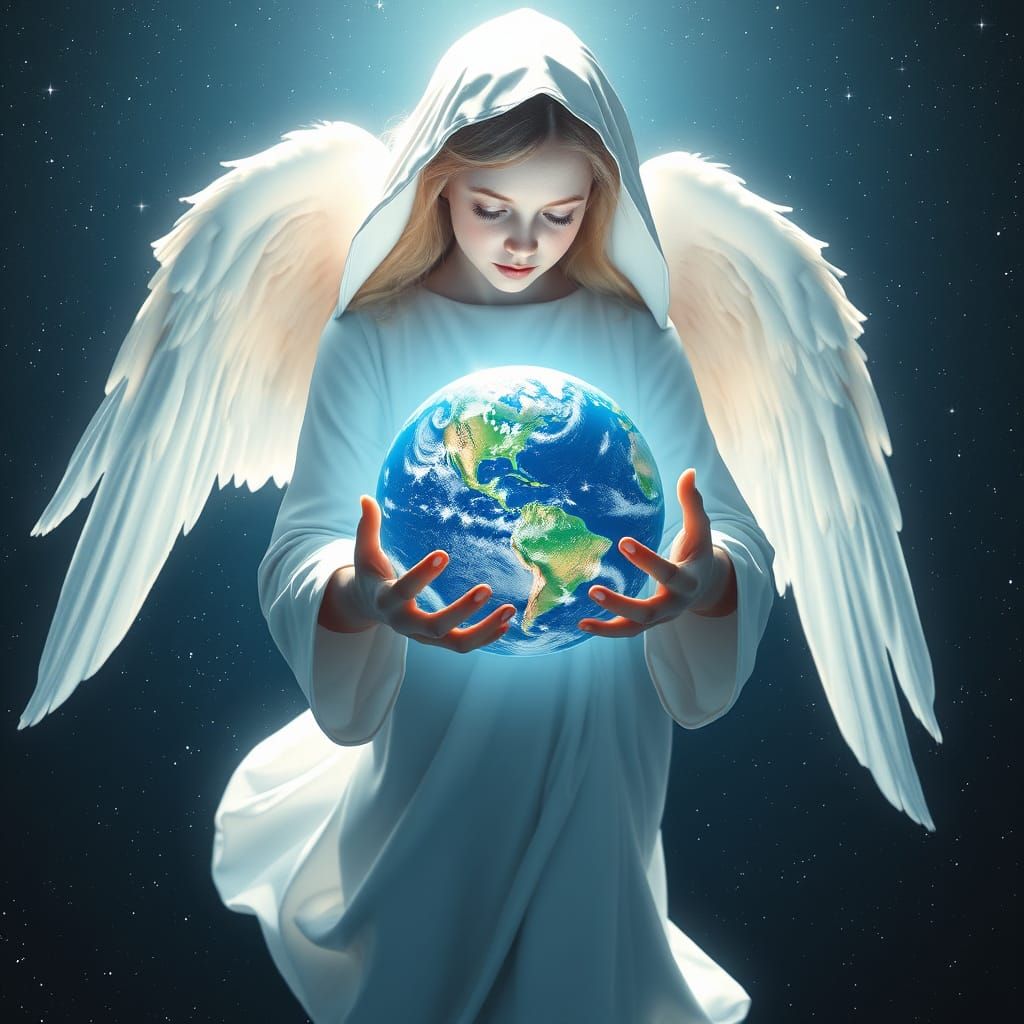 Luminous Angel in Celestial Splendor