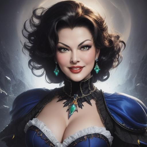 Yvonne De Carlo Portrait in Fantasy Art Style