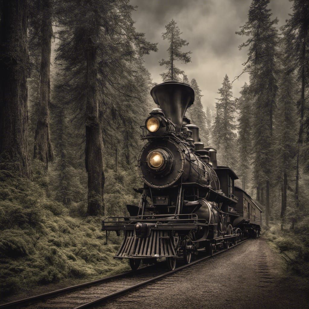 Family Travels in 1888 Oregon: Hyperrealistic Image