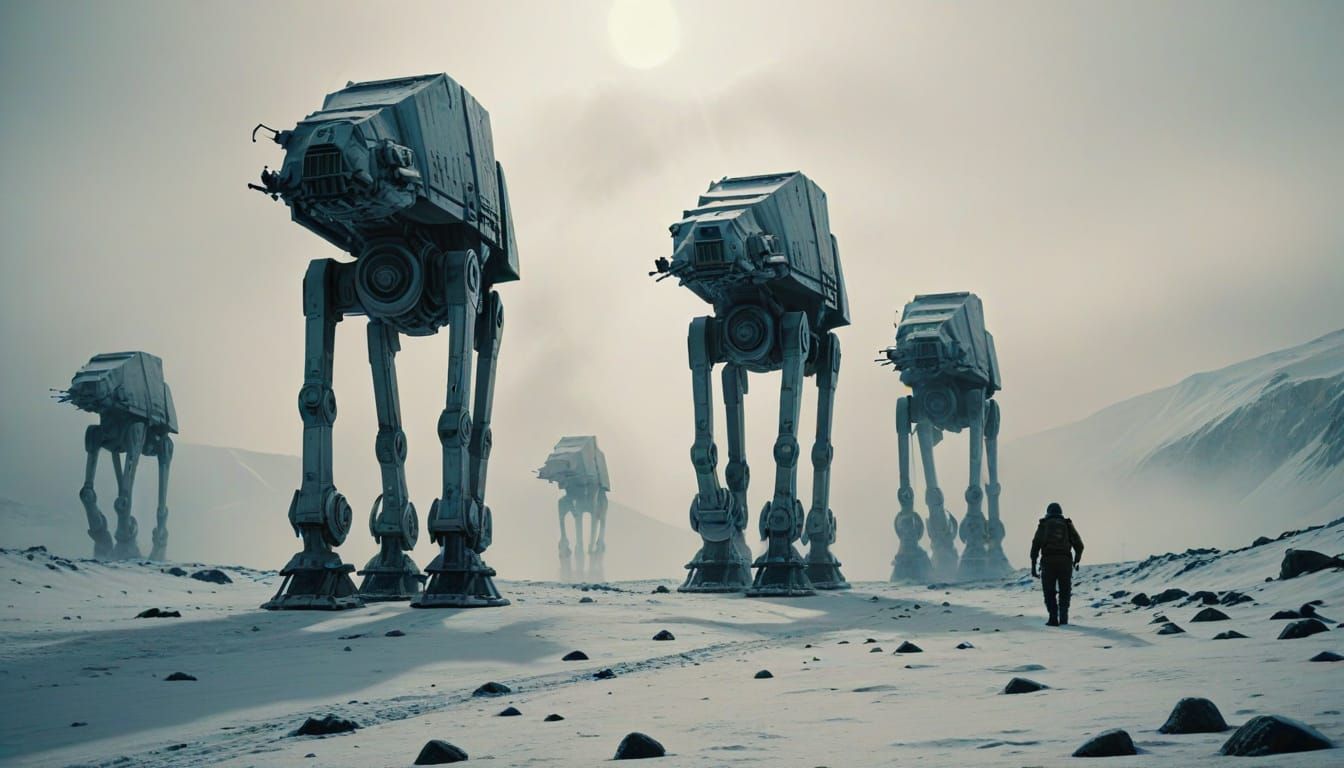 AT-AT Walkers on Kothlis Planet in Cinematic Style