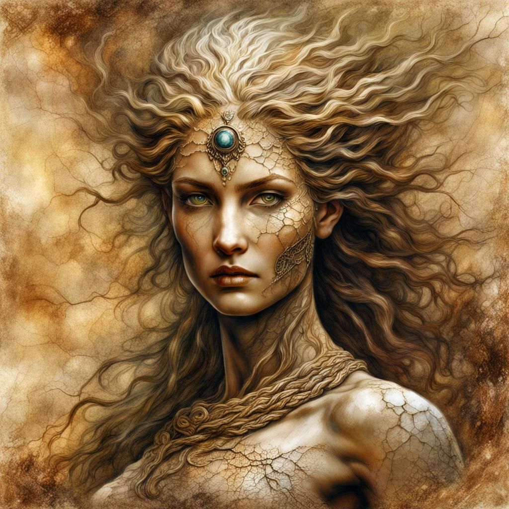 Aphrodite Earth Goddess in Luis Royo Style