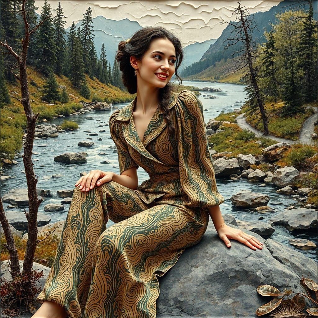 Glossolalic Summer Suit in Postmodern Abstract Style