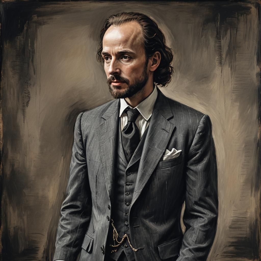 Shakespeare as Businessman: Modern Realism Portrait
