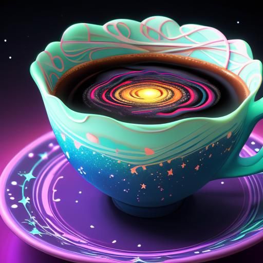 Coffee River: Hyper-Realistic Digital Art
