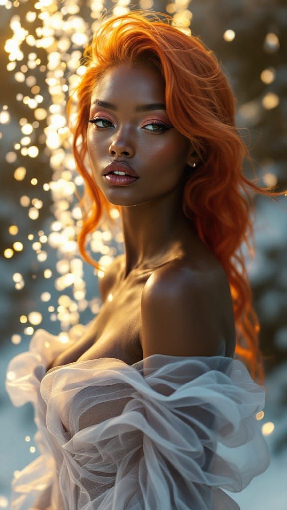 Avant-Garde Aquarium Dress on Elegant Model