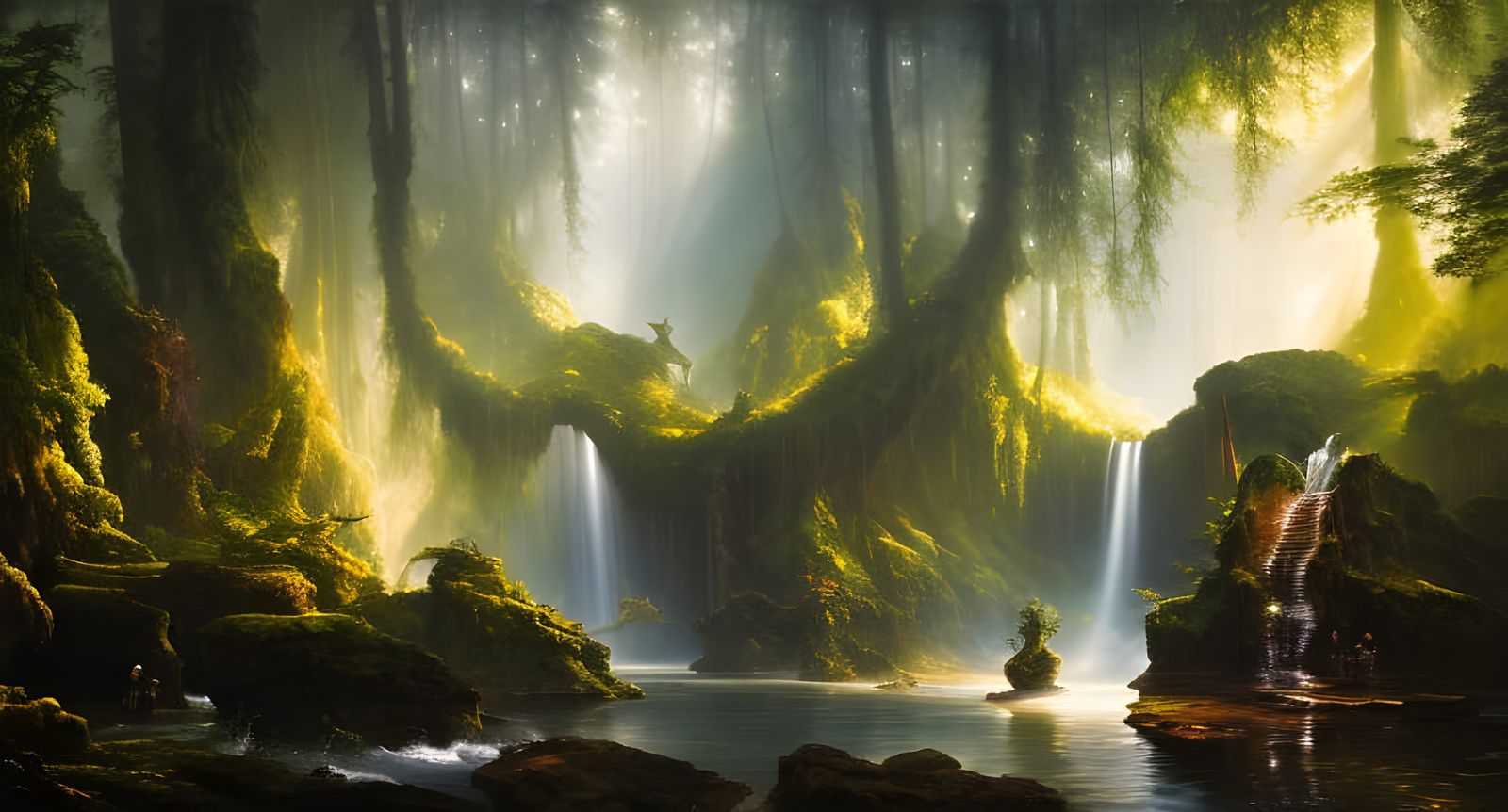 Green Demon in Magical Grotto Garden