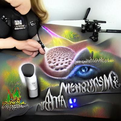 ASMR Airbrush Art with Stipple Effect