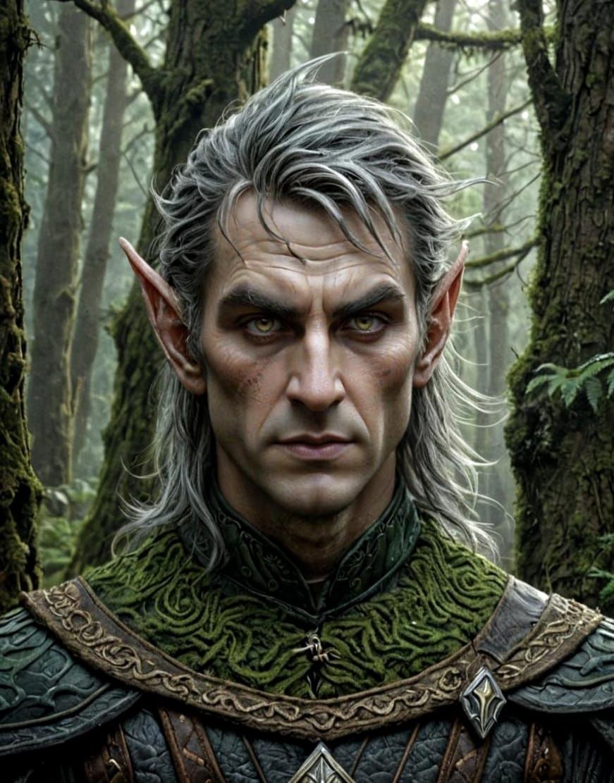 Menacing Elf Portrait in Hyperrealistic Style