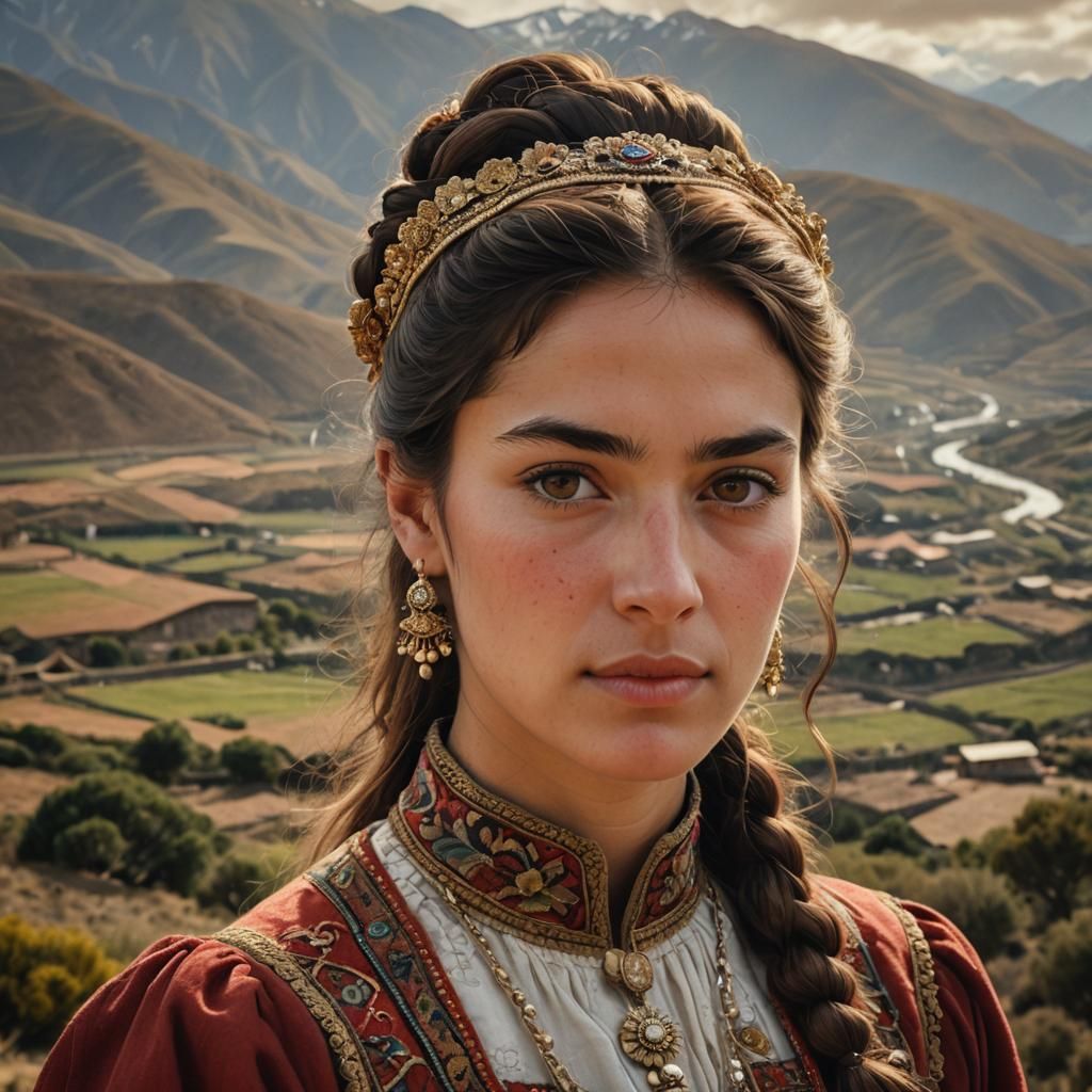 1885 Chilean Portrait in Realistic Photography Style