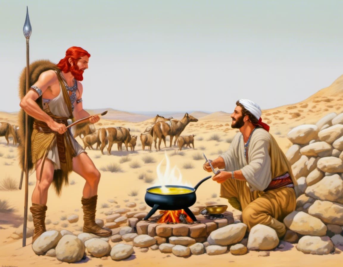 Ancient Middle East Soup Scene with Dynamic Lighting