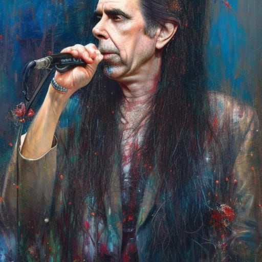 Nick Cave and PJ Harvey Hybrid Portrait