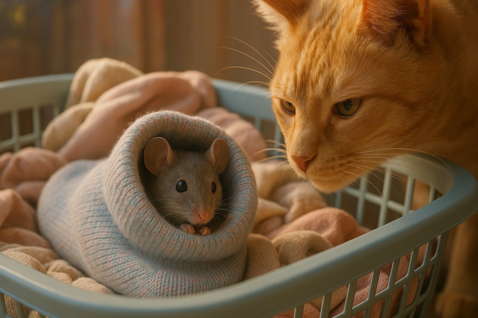 Mouse's Safe Haven: A Cozy Sock Hideout