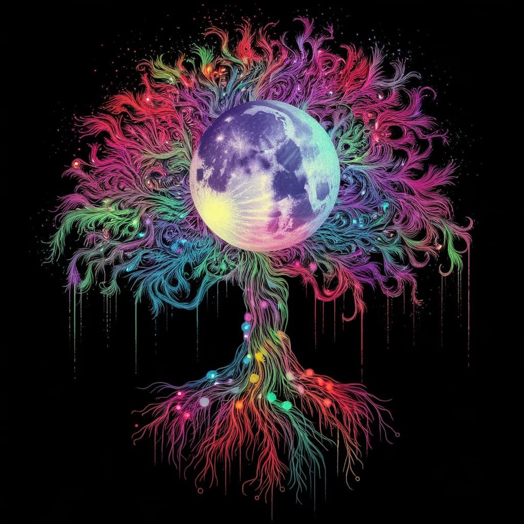 Cosmic Tree of Life in a Swirling Galactic Haze