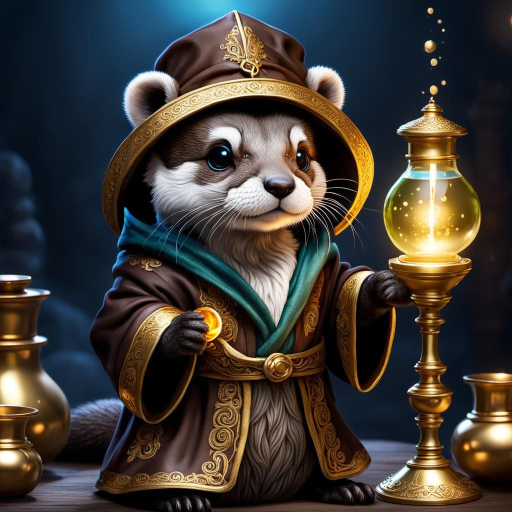 baby otter alchemist trying to make gold