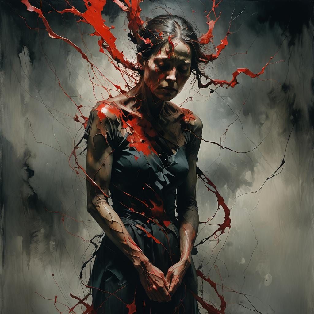 Surrealistic Torment in Dark Ominous Landscapes