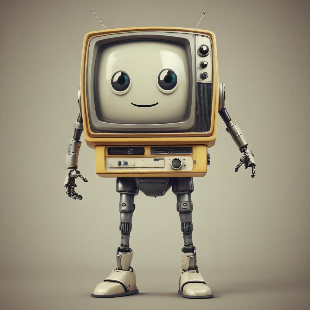 Retro TV Runs Wild with Adorable Robot Legs