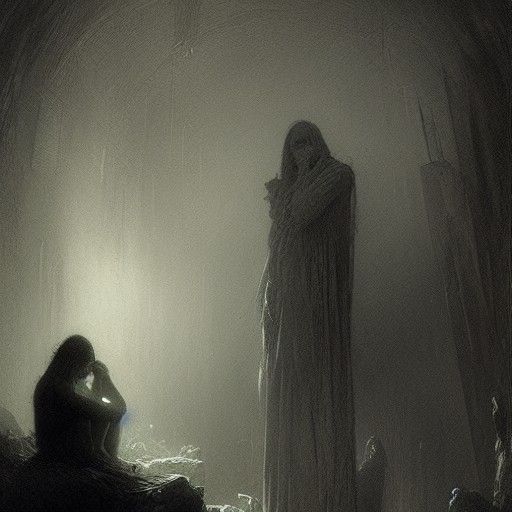 Dark Horror Depression in Doré Style