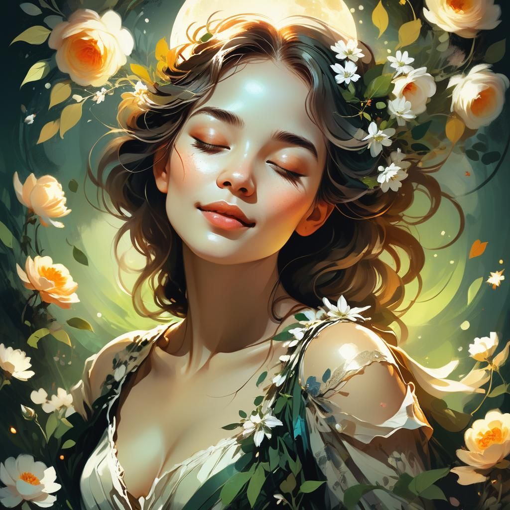 Dreamy Baroque Fantasy Portrait in Ethereal Light