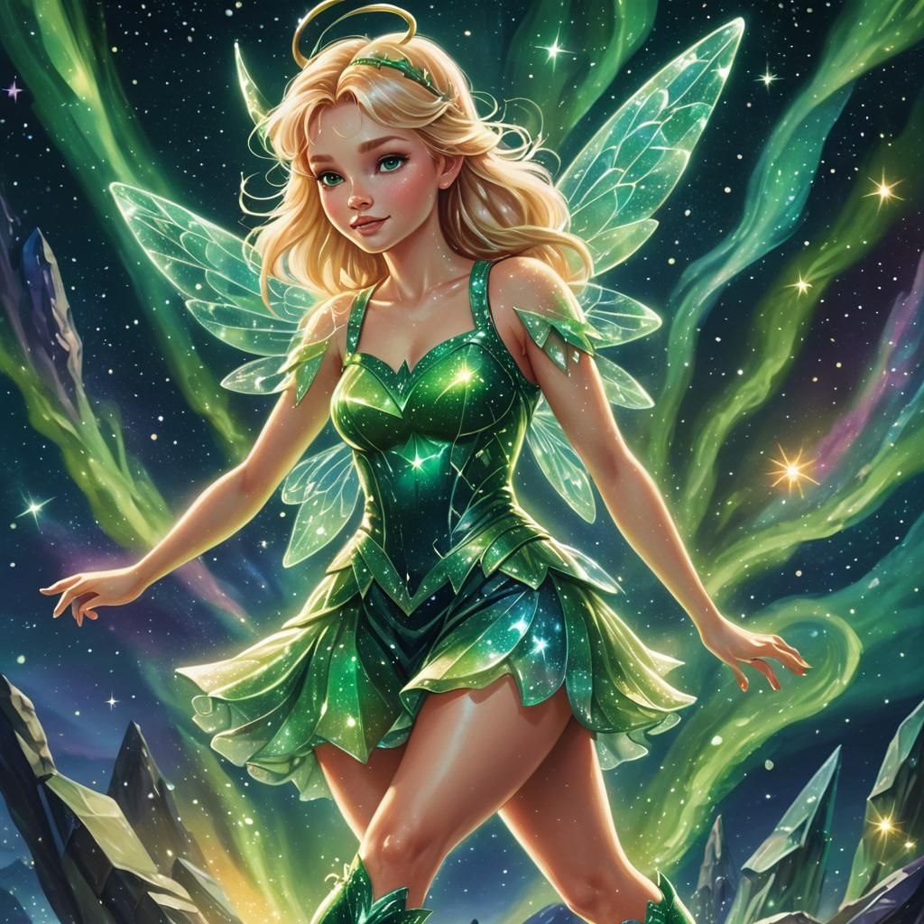 Tinkerbell in Crystal Dress with Astral Aurora