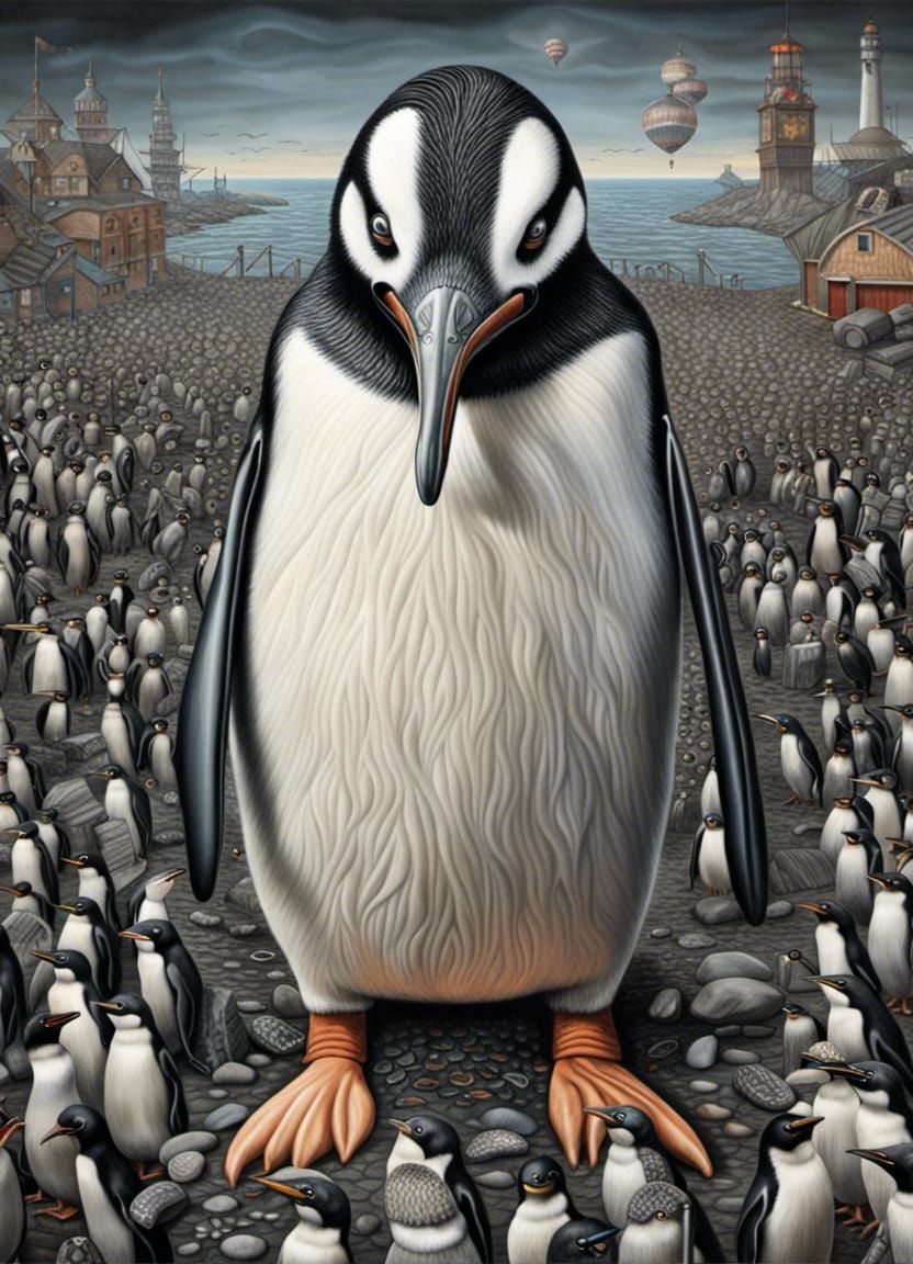 emperor penguin and his penguin army
